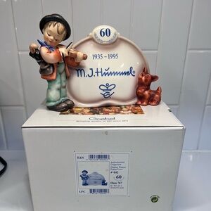 Goebel Hummel Puppy Love Display Plaque HUM 767 60th Anniversary in Box